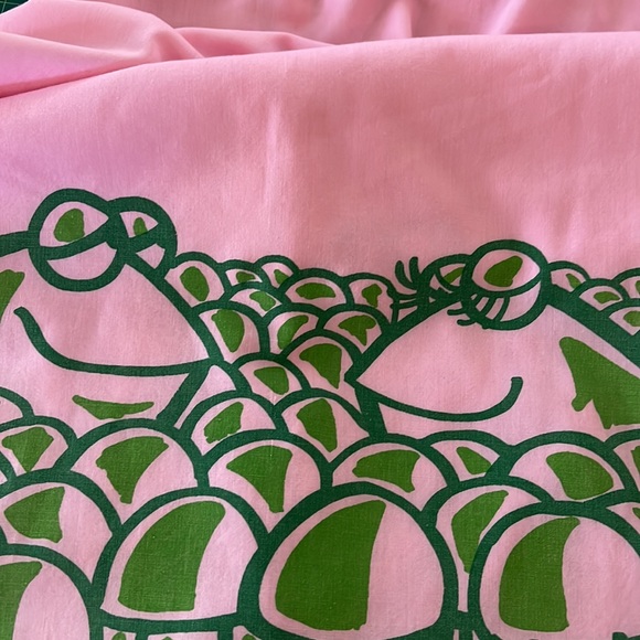 vintage 70s Vested Gentress frogs & shrooms shift dress - Picture 7 of 7